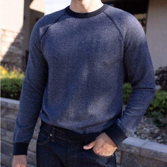 Vince Birdseye Blue Wool Cashmere Blend Crewneck Soft Sweater Size XXL - Picture 1 of 6